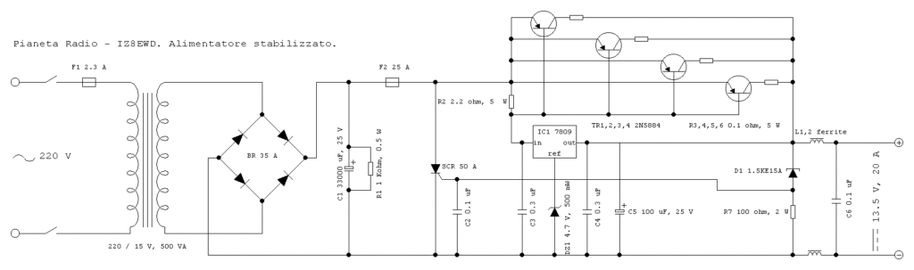 Alimentatore - Schema elettrico