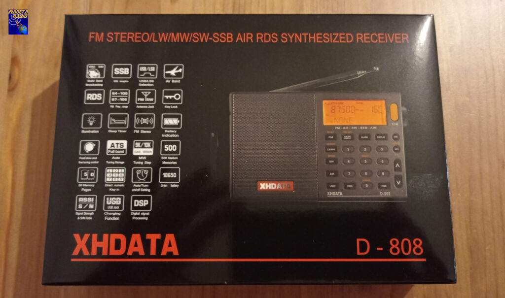 XHDATA D-808 - Box